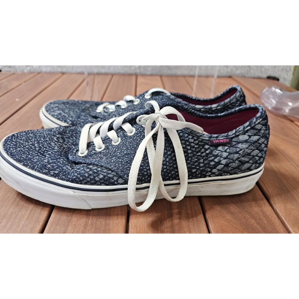 VANS Off the‎ Wall # 721356 Navy Snakeskin Camden Sneakers Womens 11